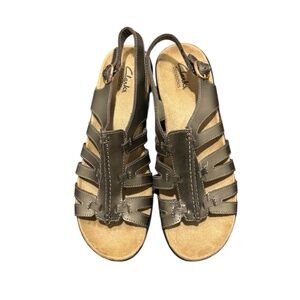 Clarks Lexi Marigold Comfort Sandals Pewter Bronze Size 10